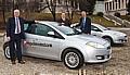 Peter Cimbal vom Fuhrparkmanagement der HypoVereinsbank, Steffen Dittmar, Direktor Großkunden Fiat Group Automobiles Germany, und Peter Hof, Leiter Fuhrparkmanagement HypoVereinsbank (von links). Foto: Auto-Reporter/Fiat